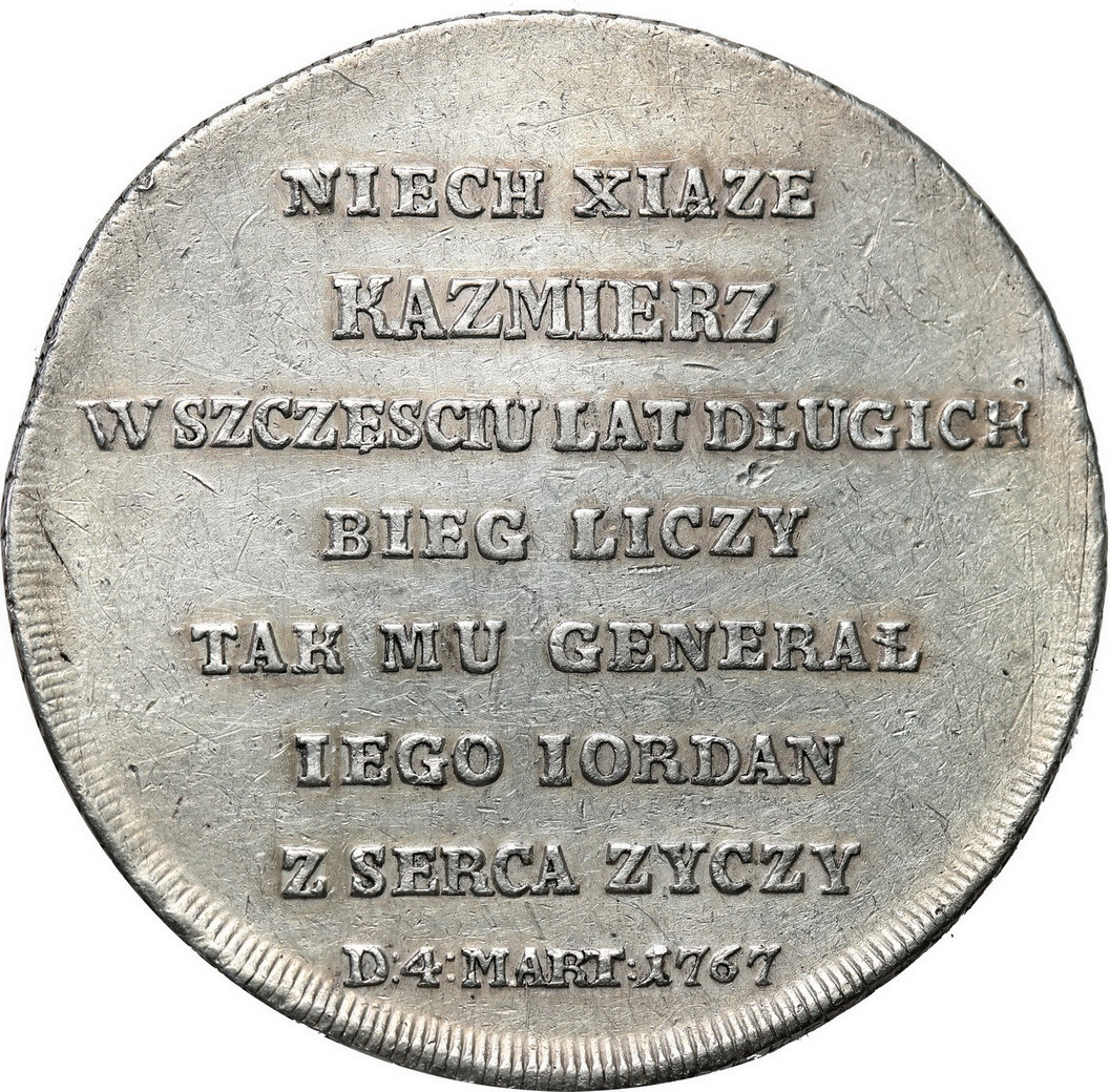 Stanisław August Poniatowski. Talar medalowy 1767 - RZADKOŚĆ
